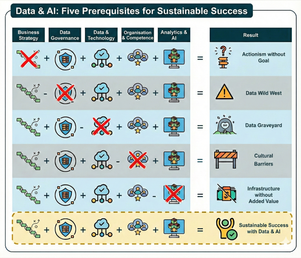 Data & AI: Five Prerequisites for Sustainable Success