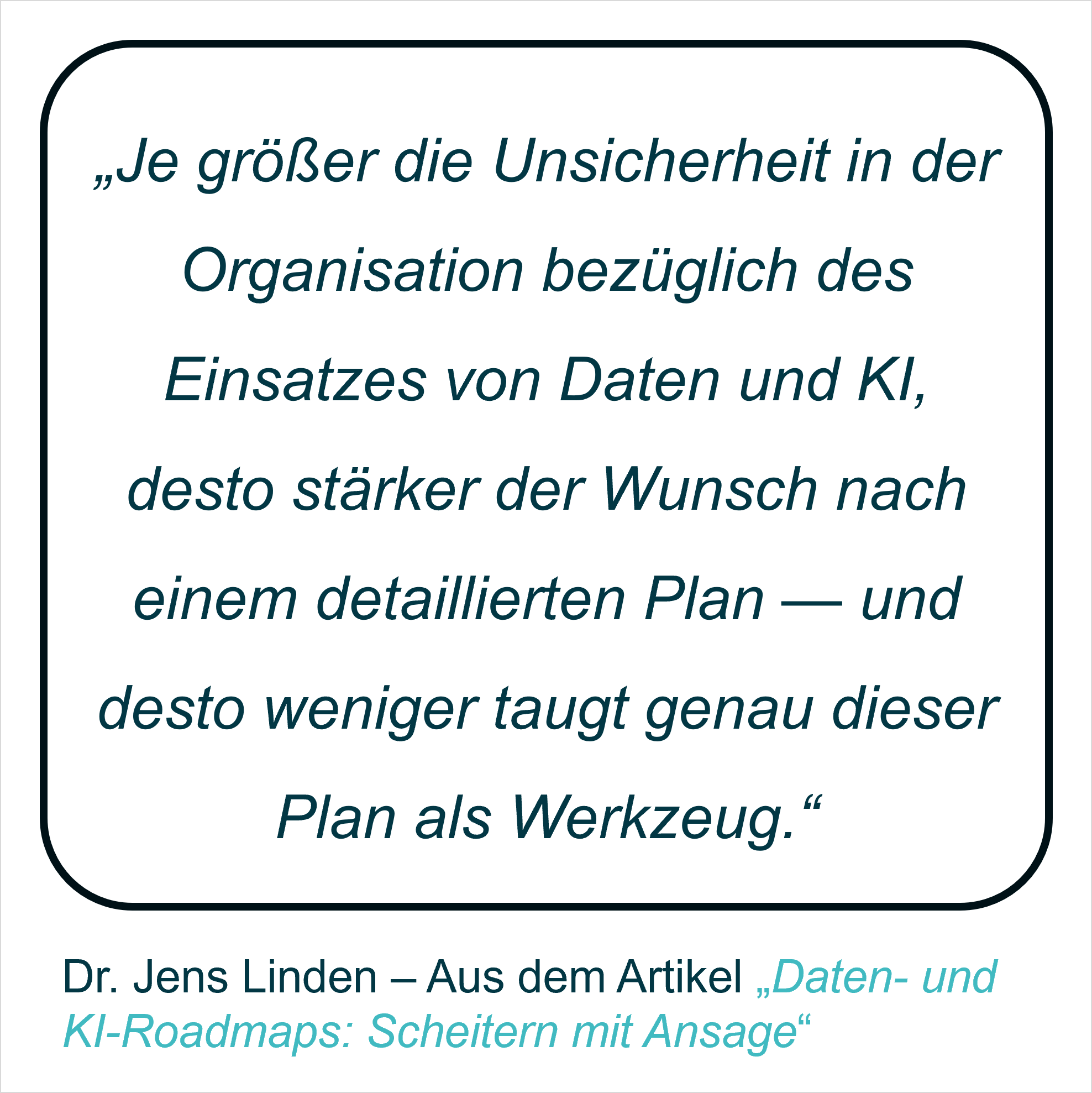 Das Planungs-Paradoxon bei Daten und KI