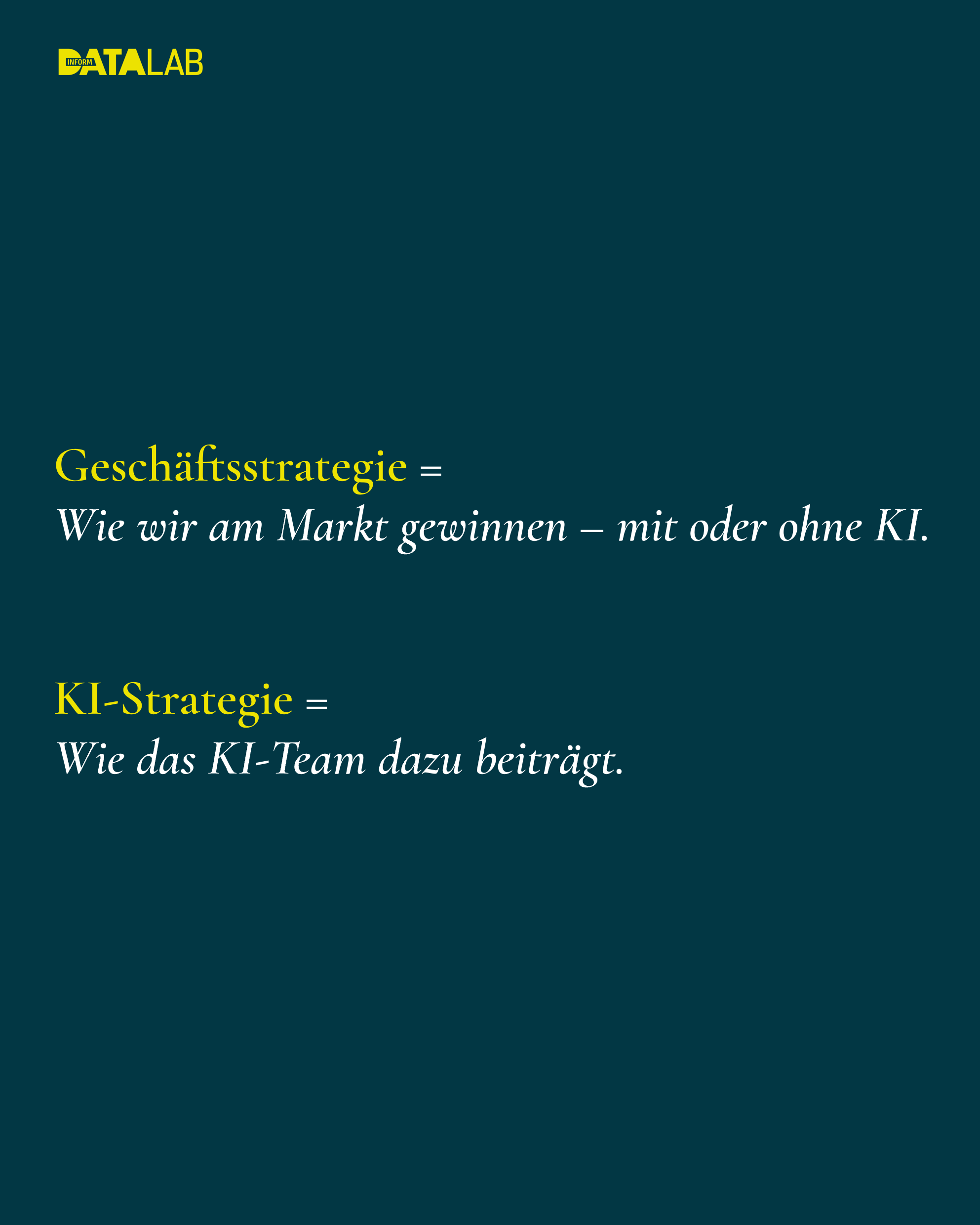KI-Strategie ist einfach - wenn allen klar ist was damit gemeint ist
